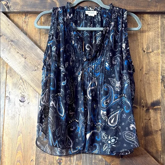 ZADIG & VOLTAIRE Thym Paisley Printed Blouse - Picture 5 of 12